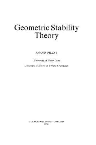 Geometric Stability Theory