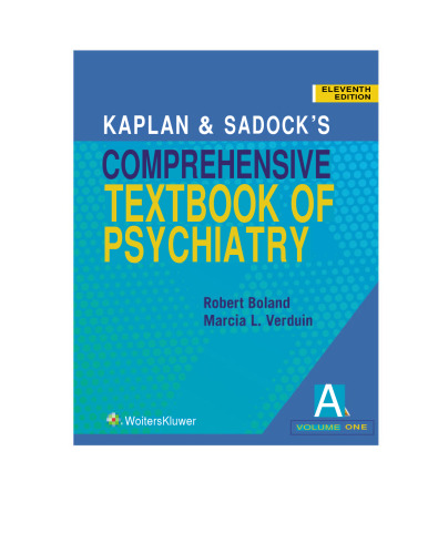 Kaplan and Sadock's Comprehensive Text of Psychiatry