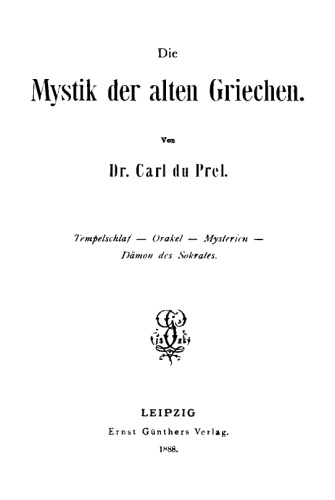 Die Mystik der alten Griechen