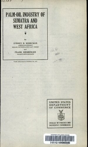 Palm-Oil Industry of Sumatra and West Africa