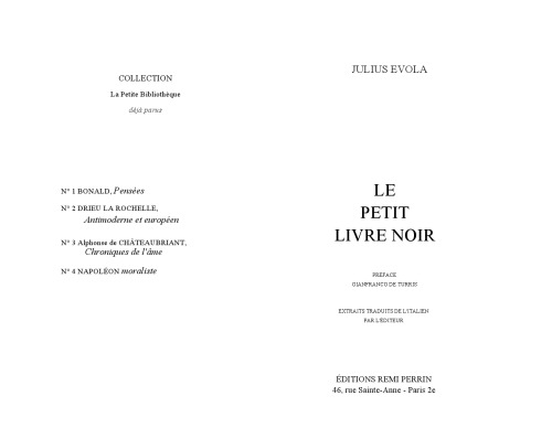 Le petit livre noir