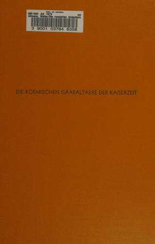 Die Romischen Grabaltare Der Kaiserzeit