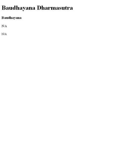 Baudhayana Dharmasutra