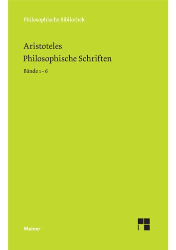 Philosophische Schriften in sechs Bänden. Bände 1-6
