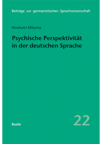 Psychische Perspektivität in der deutschen Sprache: Eine kognitiv-linguistische Untersuchung