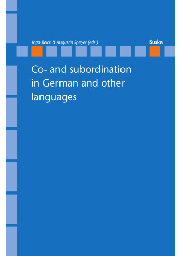 Co- and subordination in German and other languages