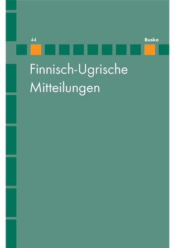 Finnisch-Ugrische Mitteilungen, Band 42