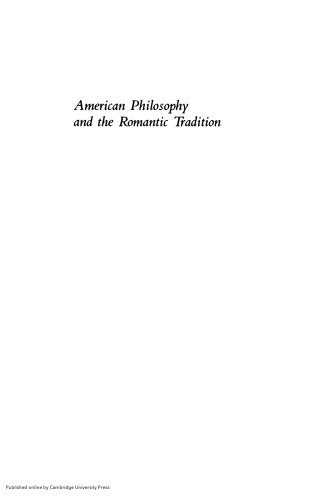 American Philosophy and the Romantic Tradition