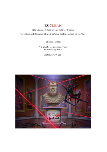 EUCLeak: Side-Channel Attack on the YubiKey 5 Series (Revealing and Breaking Infineon ECDSA Implementation on the Way)