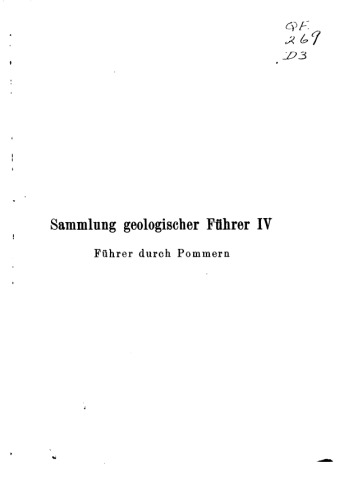 Geologischer Führer durch Pommern