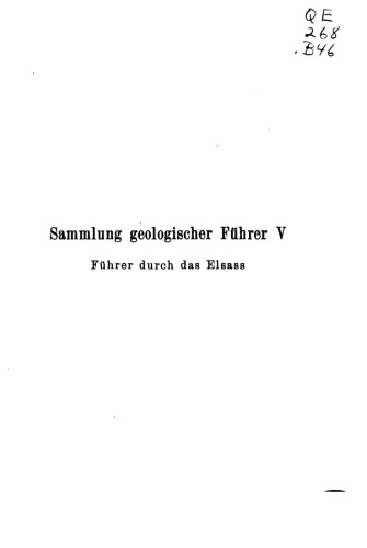 Geologischer Führer durch das Elsass