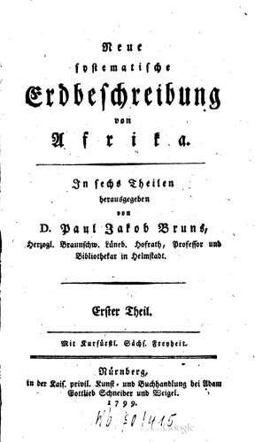 Neue systematische Erdbeschreibung von Afrika