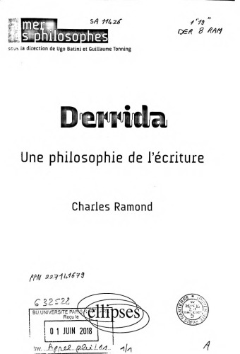 Derrida: Une philosophie de l'écriture