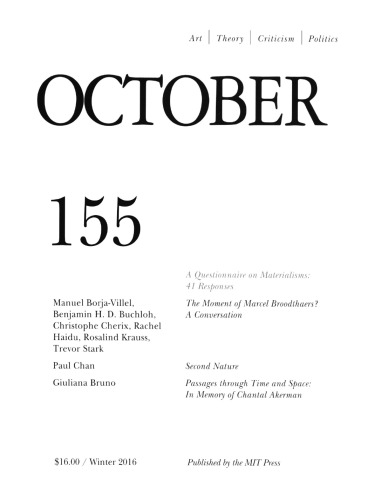 October Vol. 155, Winter 2016