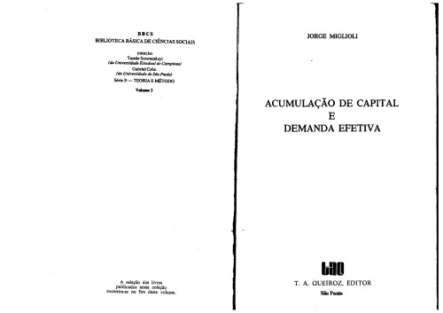 Acumulação de capital e demanda efetiva