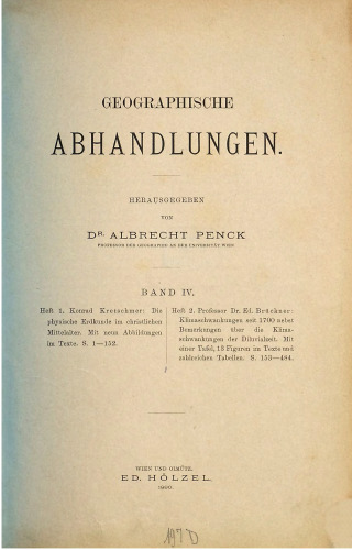Die physische Erdkunde im christlichen Mittelalter