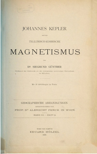 Johannes Kepler und der tellurisch-kosmische Magnetismus
