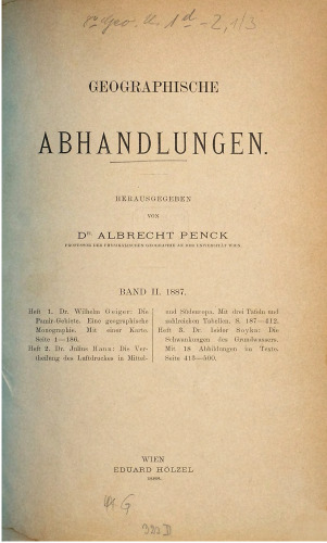 Die Pamir-Gebiete ; eine geographische Monographie