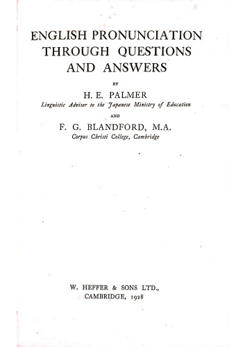 English Pronunciation Through Questions and Answers