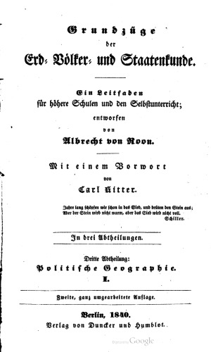 Grundzüge der Erd-, Völker- und Staatenkunde. Ein Leitfaden für höhere Schulen und den Selbstunterricht