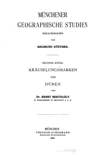 Kräuselungsmarken und Dünen