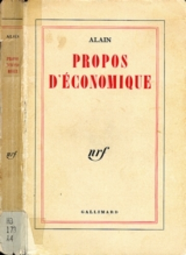 Propos d'économique