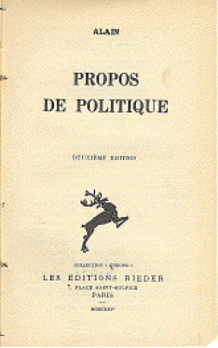 Propos de politique