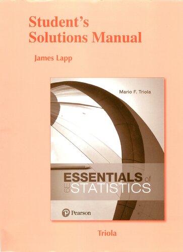 Student's Solutions Manual for Essentials of Statistics, Sixth Edition