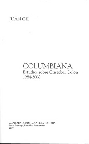 Columbiana: estudios sobre Cristóbal Colón, 1984-2006