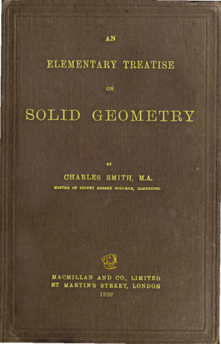 An Elementary Treatise on Solid Geometry