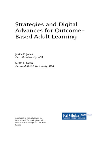 Strategies and Digital Advances for Outcome-Based Adult Learning