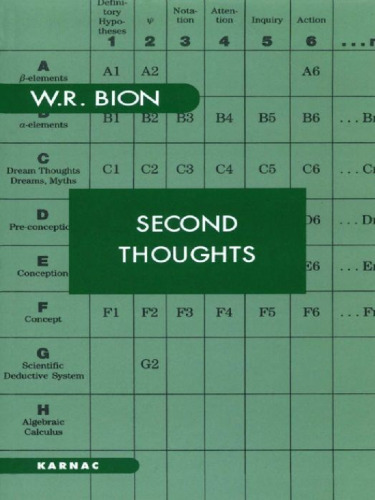 Second thoughts. Selected papers on psychoanalysis