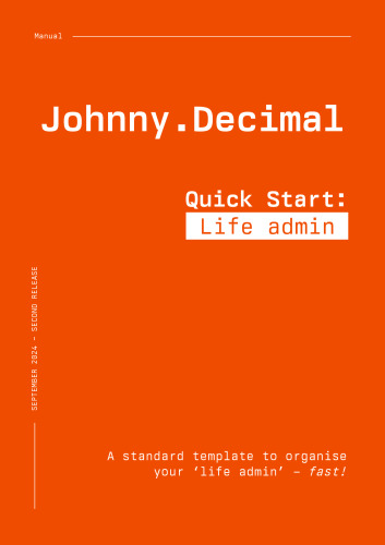 The Johny Decimal Quick Start: ‘Life admin’