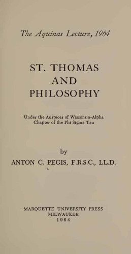 St. Thomas and Philosophy
