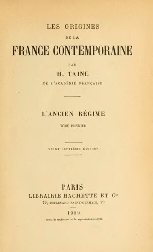 Les Origines de la France contemporaine