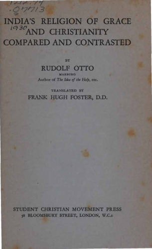 India's Religion of Grace and Christianity Compared and Contrasted