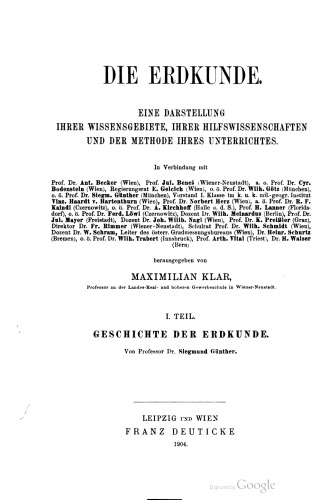 Geschichte der Erdkunde