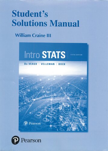 Student's Solutions Manual for Intro Stats, Fifth Edition