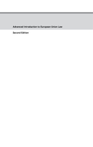 Advanced Introduction to European Union Law