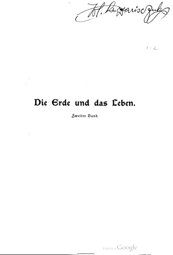 Die Erde und das Leben. Eine vergleichende Erdkunde