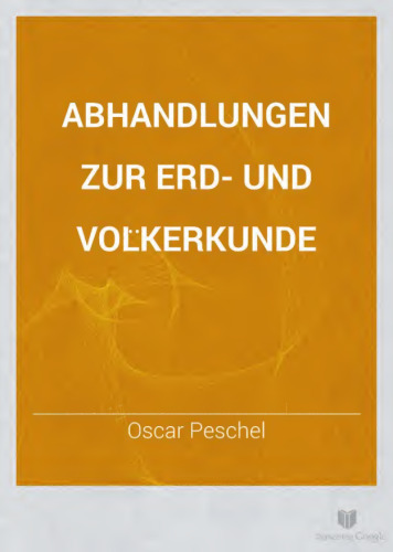Abhandlungen Erd- und Völkerkunde