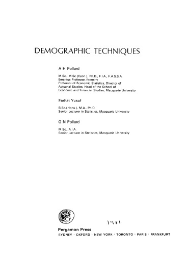 Demographic Techniques