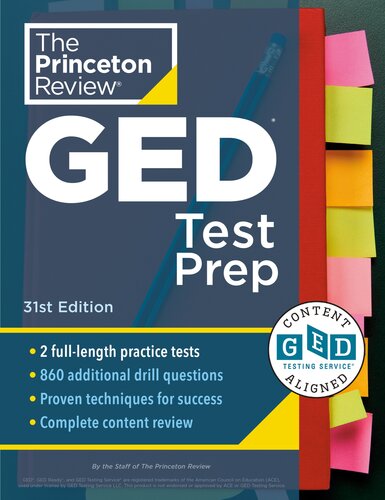 Princeton Review GED Test Prep, 3 : 2 Practice Tests + Review & Techniques + Online Features
