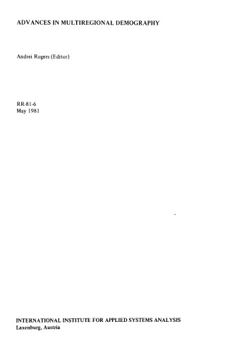 Advances in Multiregional Demography