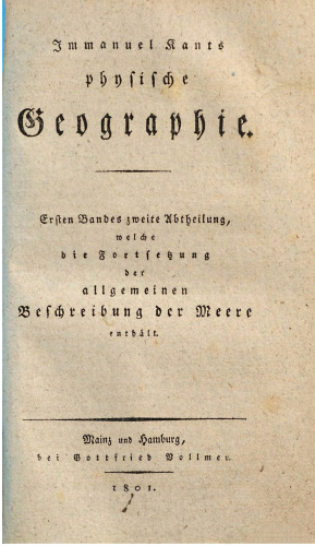 Fortsetzung der allgemeinen Beschreibung der Meere