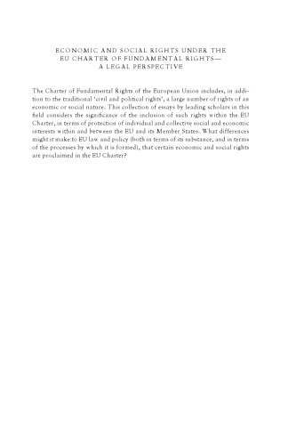 Economic and Social Rights Under the EU Charter of Fundamental Rights: A Legal Perspective