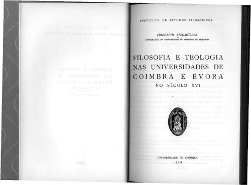 Filosofia e teologia nas universidades de Coimbra e Évora no século XVI