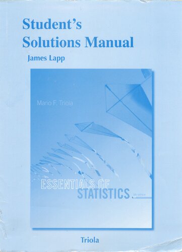 Student's Solutions Manual for Essentials of Statistics, Fifth Edition