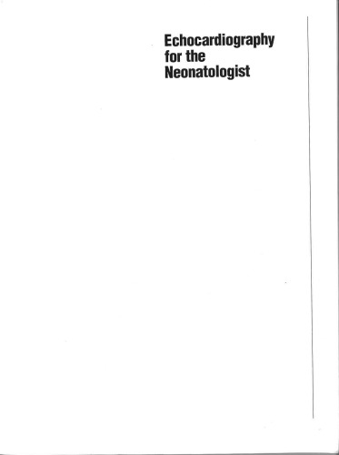 Echocardiography for the Neonatologist