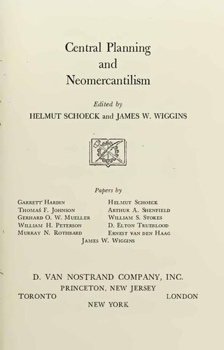 Central Planning and Neomercantilism